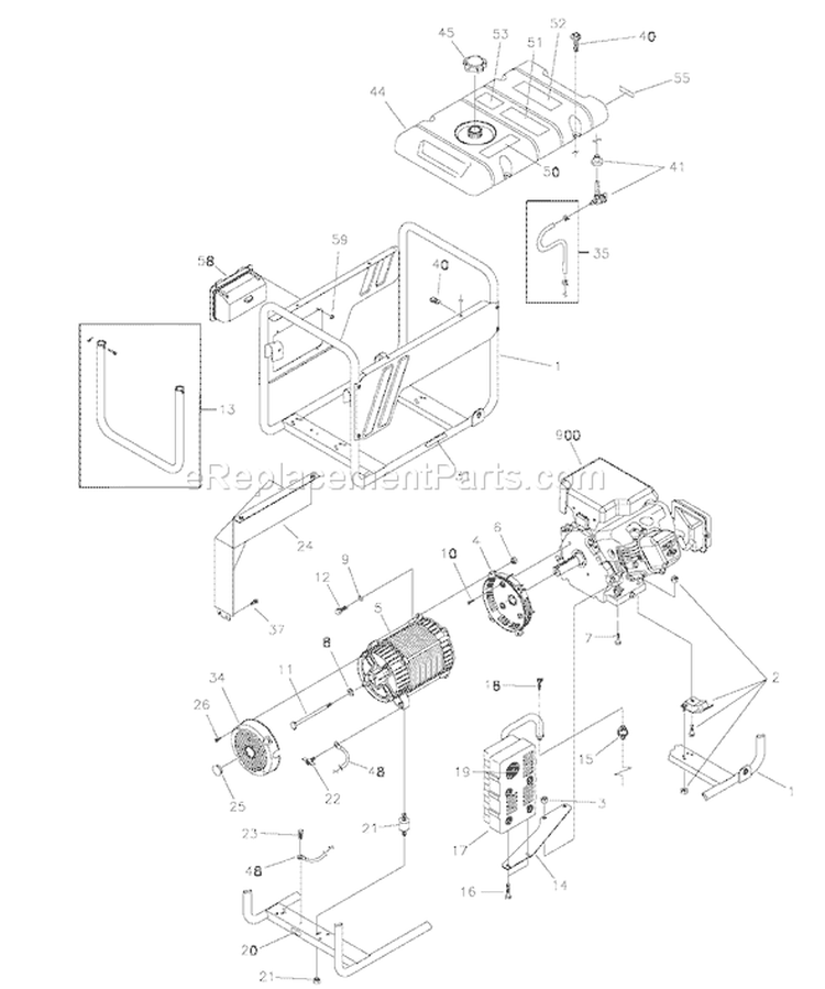 Page C Diagram and Parts List for 030248-2  Briggs and Stratton Generator